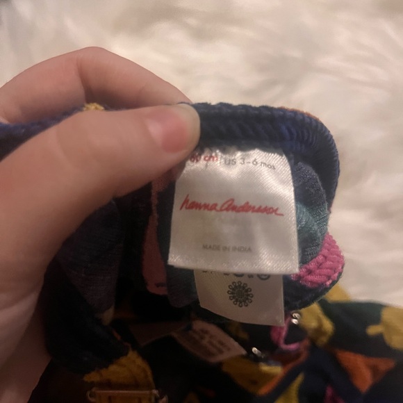 Hanna Anderrson 3/6 month colorful pear overalls - Picture 3 of 5